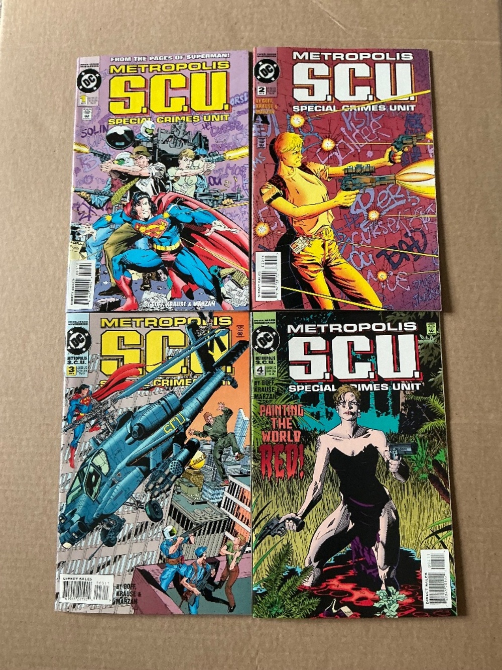 DC Comics Metropolis SCU Special Crimes Unit Lot #1-4 Complete Run 1994